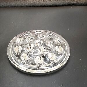 Vintage Glass Flower Frog 16 Hole 5.5"